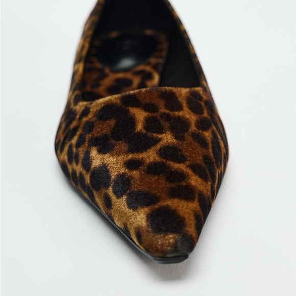 Zara leopard print pointed toe shoes - Picture 3 of 7